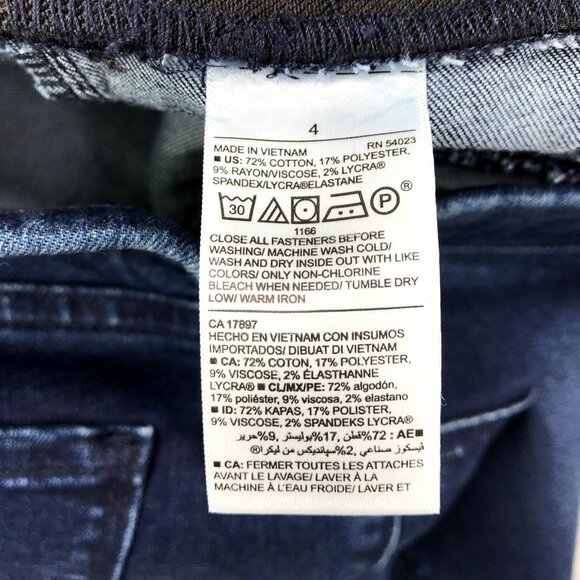 OLD NAVY Womens Size 4 Rockstar Raw/Cut Hem Dark Wash Ankle Jegging Jeans NEW - Picture 9 of 16